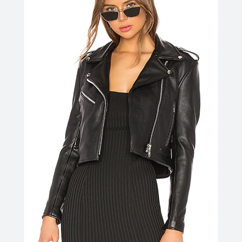 UNDERSTATED LEATHER MERCY CROPPED LEATHER JACKET